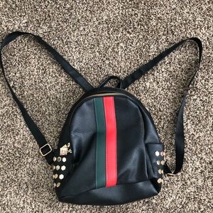 Black mini backpack
